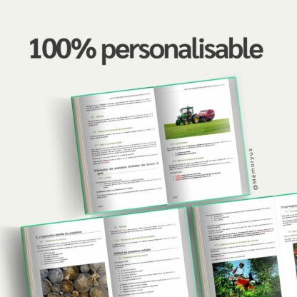 Document personnalisable illustré espaces verts et moyens matériels.